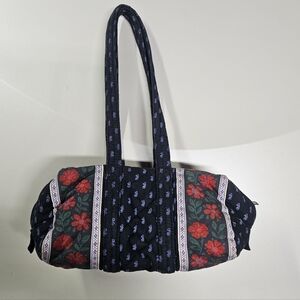Floral Embroidered Women's Bag - Black and Red